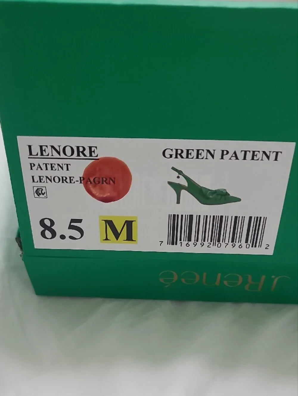 Green Patent Slingback Pointed-Toe Pumps Size 8.5M